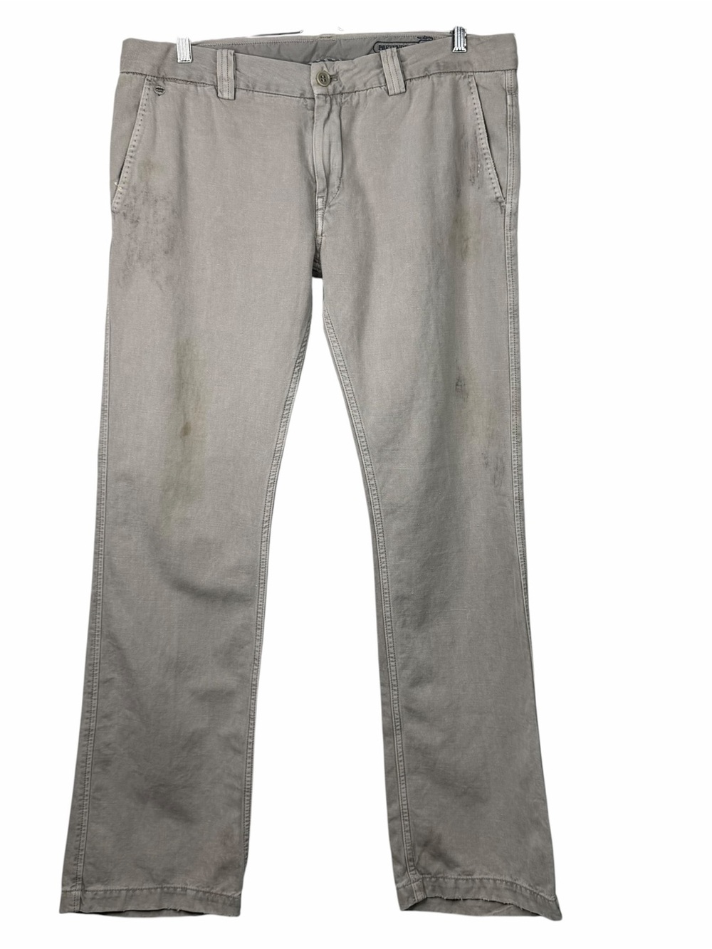 Diesel NWT Gray Distressed Pretender Trousers Linen Slim Fit Boot Cut Pants 34